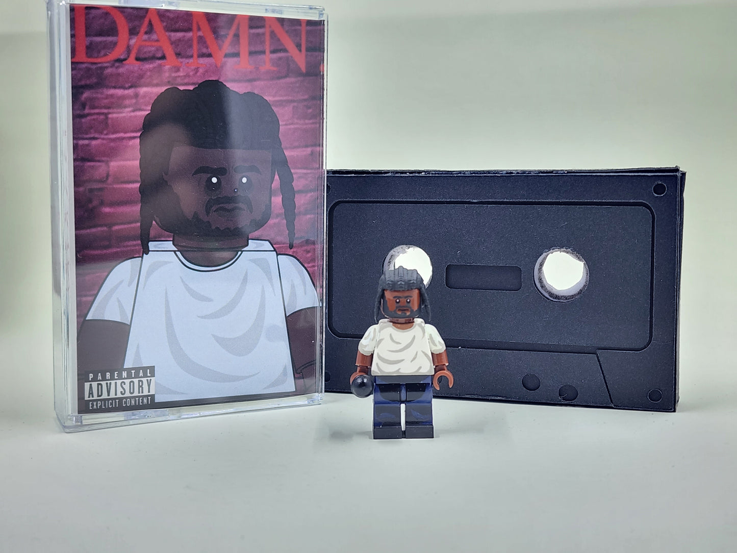 Kendrick Lamar Minifigure With Cassette Display Case (DAMN.)