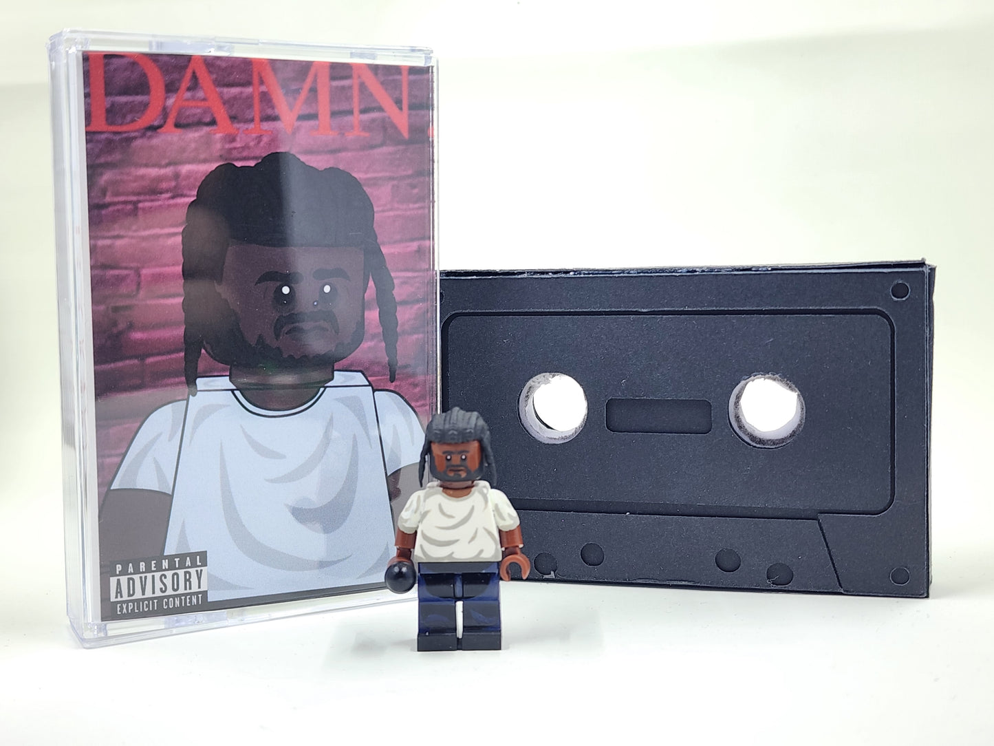 Kendrick Lamar Minifigure With Cassette Display Case (DAMN.)