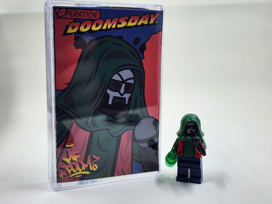 Metal Face Villain Minifigure With Cassette Display Case (MM.. FOOD/Operation DOOMSDAY)