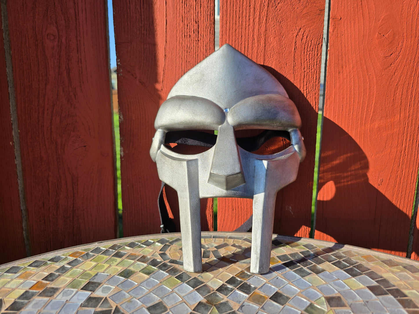 Metal Face Villain Mask w/ Elastic Headgear