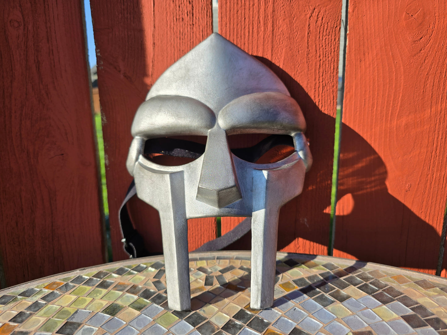 Metal Face Villain Mask w/ Elastic Headgear