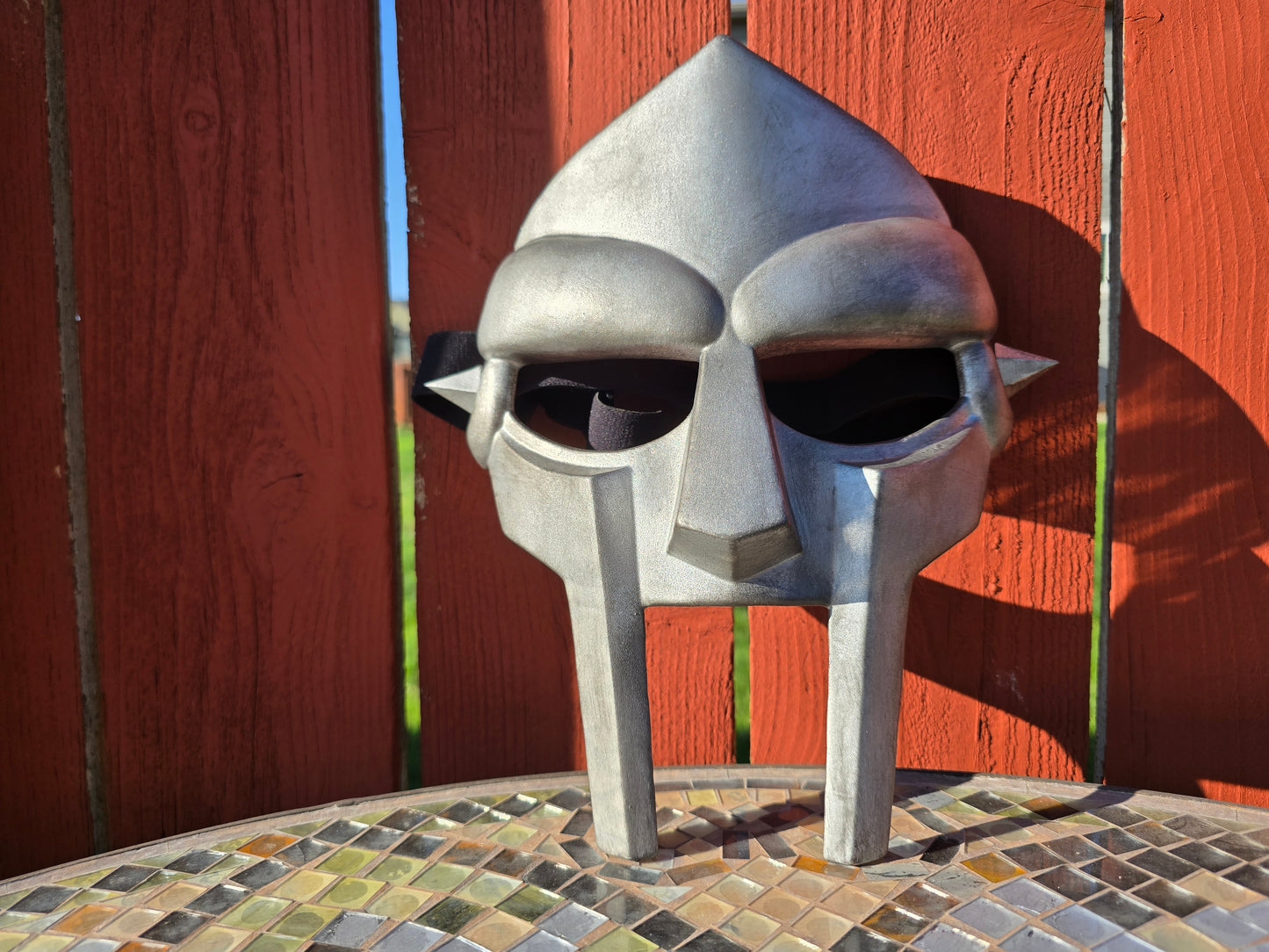 Metal Face Villain Mask w/ Elastic Headgear