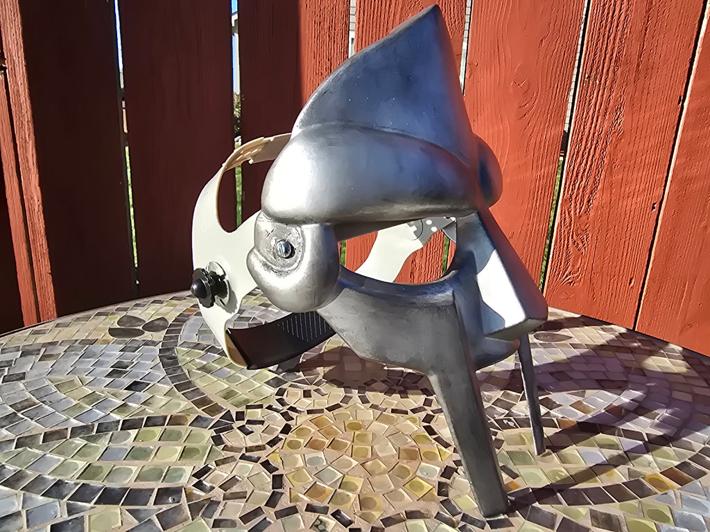 Metal Face Villain Mask w/ Rachet Headgear
