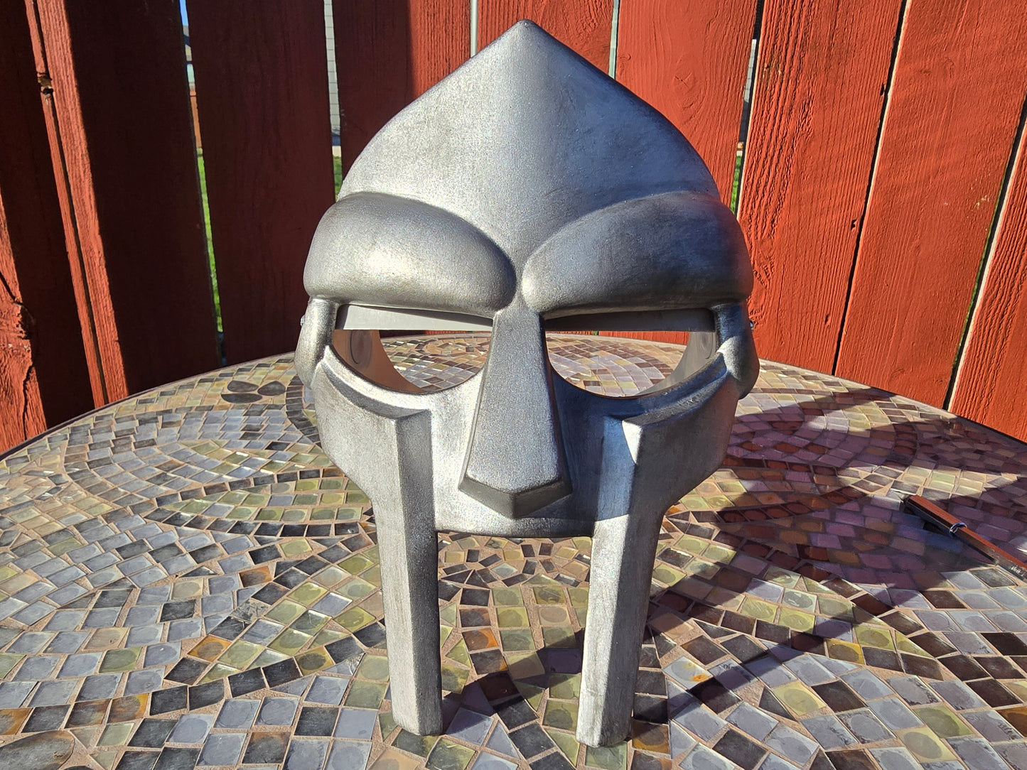 Metal Face Villain Mask w/ Rachet Headgear