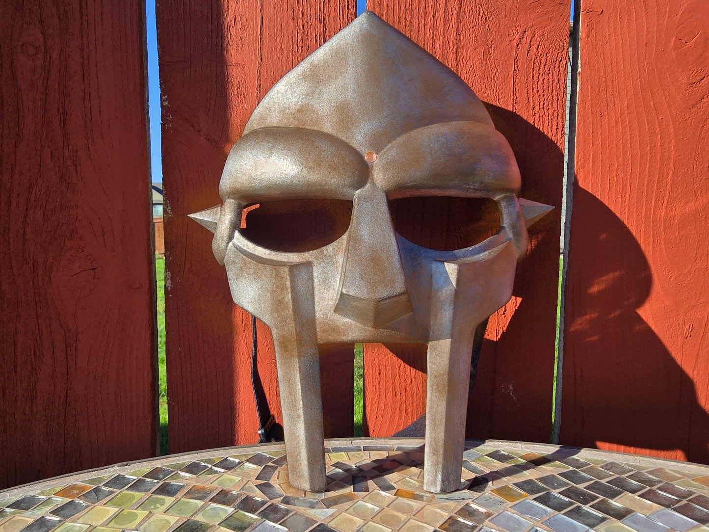 Metal Face Villain Mask w/ Elastic Headgear