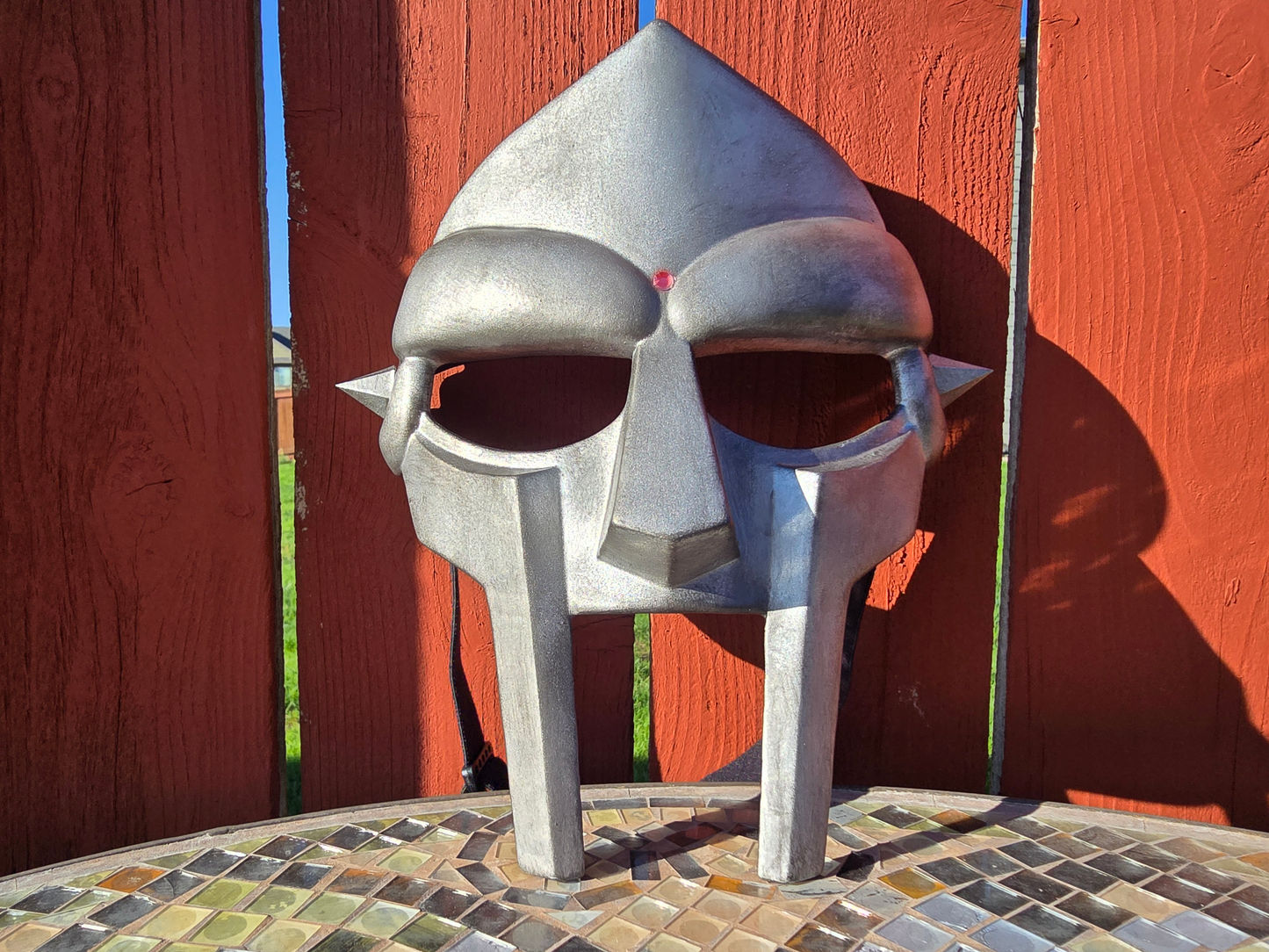 Metal Face Villain Mask w/ Elastic Headgear