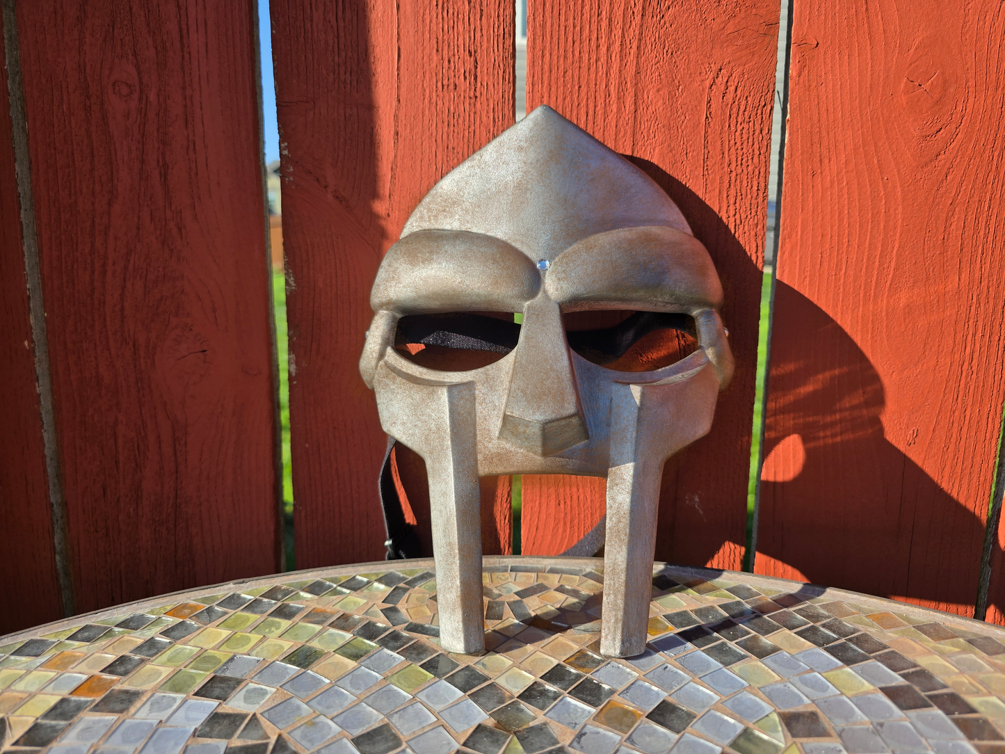 Metal Face Villain Mask w/ Elastic Headgear