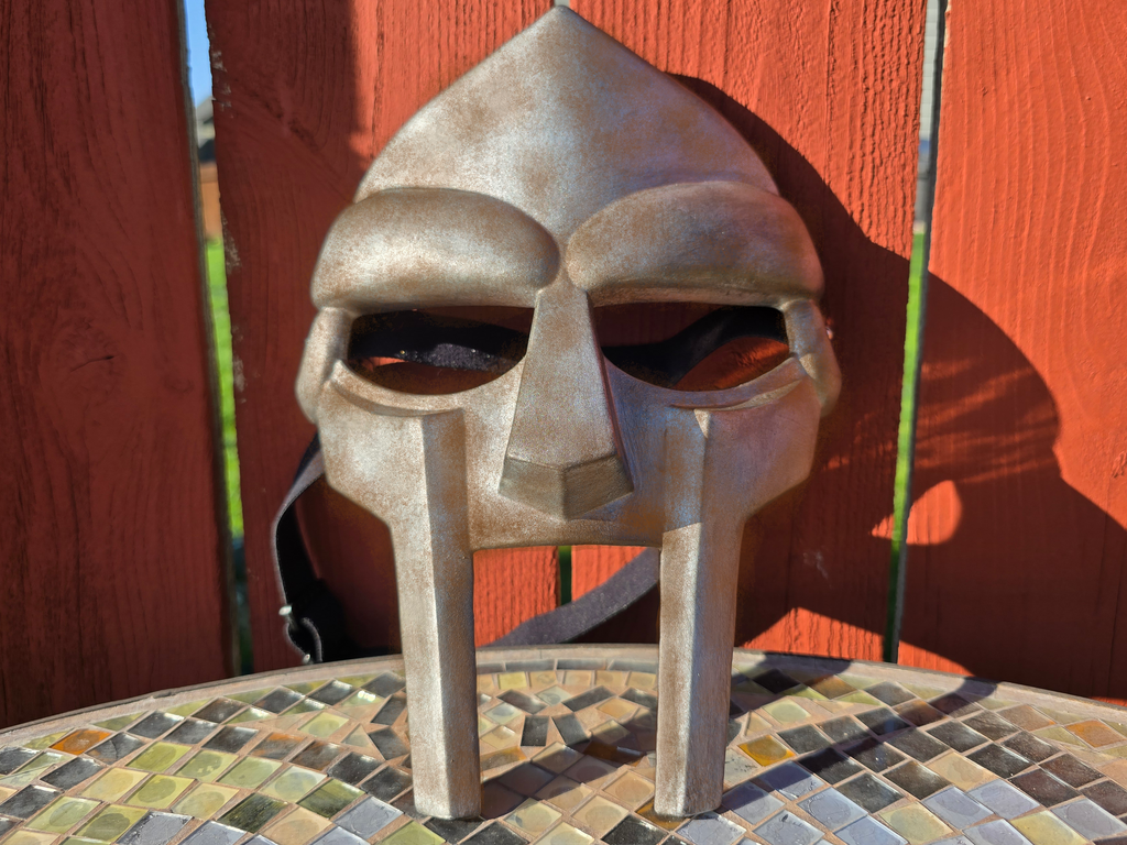 Metal Face Villain Mask w/ Elastic Headgear