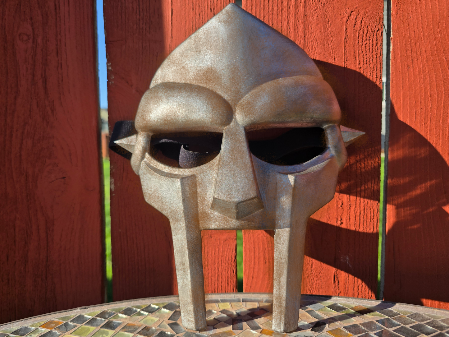 Metal Face Villain Mask w/ Elastic Headgear