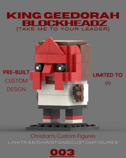 King Geedorah Take Me To Your Leader Blockheadz Limited to 99